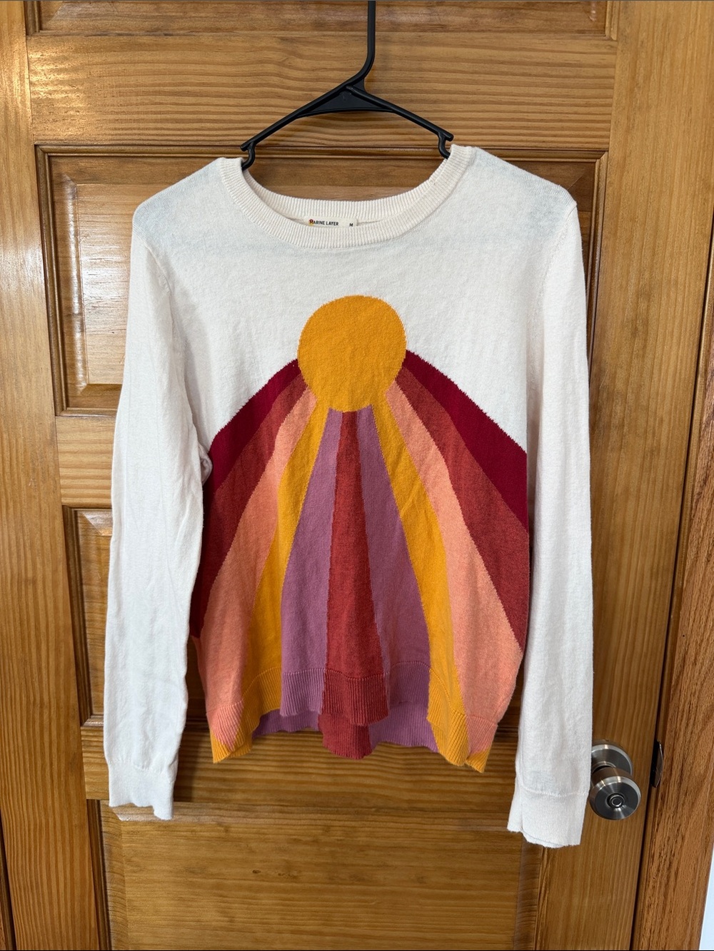 Marine Layer Cream Sunset Sweater- Size M